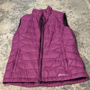 Eddie Bauer down, polyester vest
